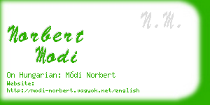 norbert modi business card