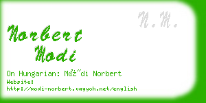 norbert modi business card